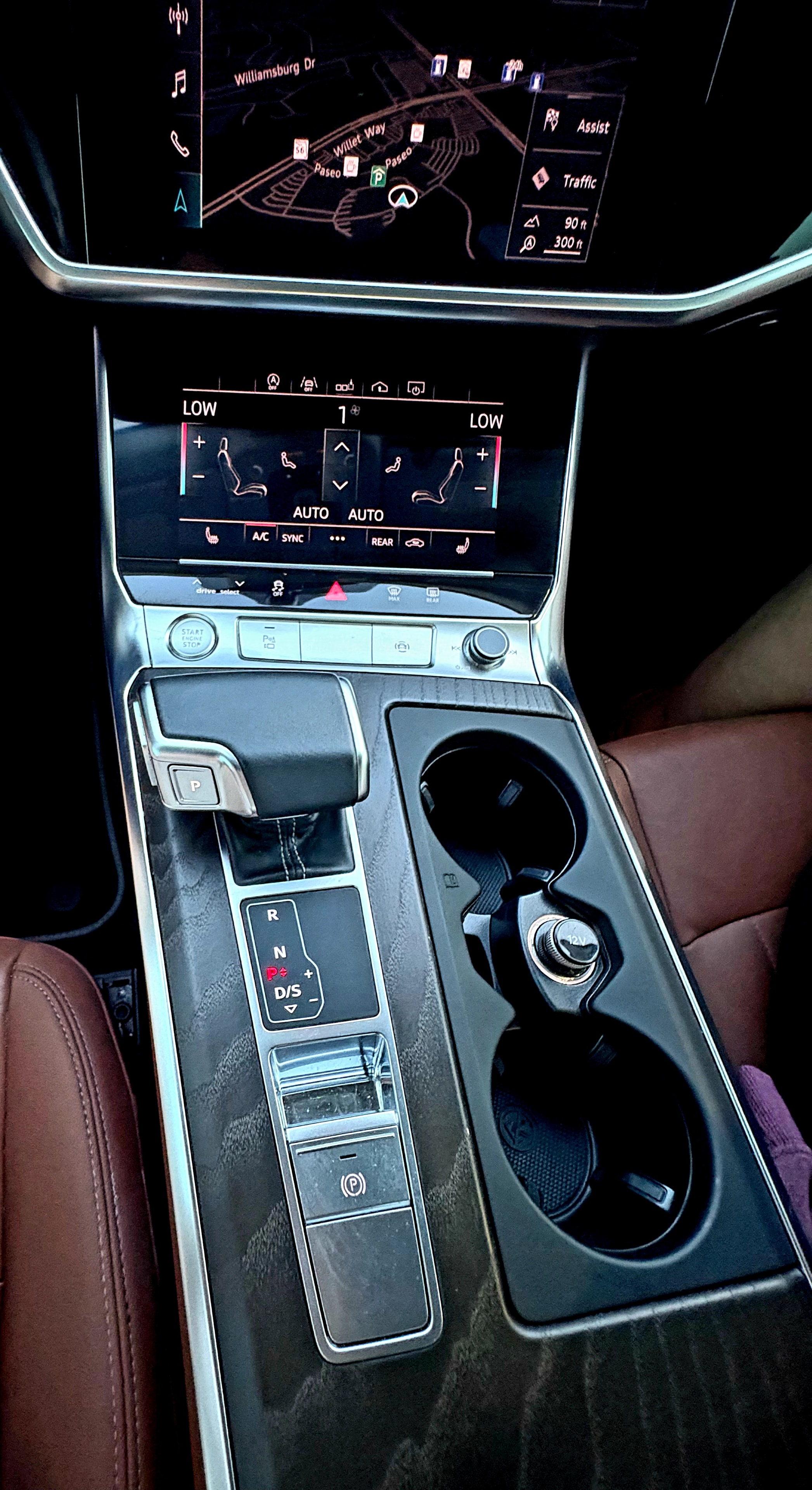 2019 Audi A6 — MMI dual touchscreen console